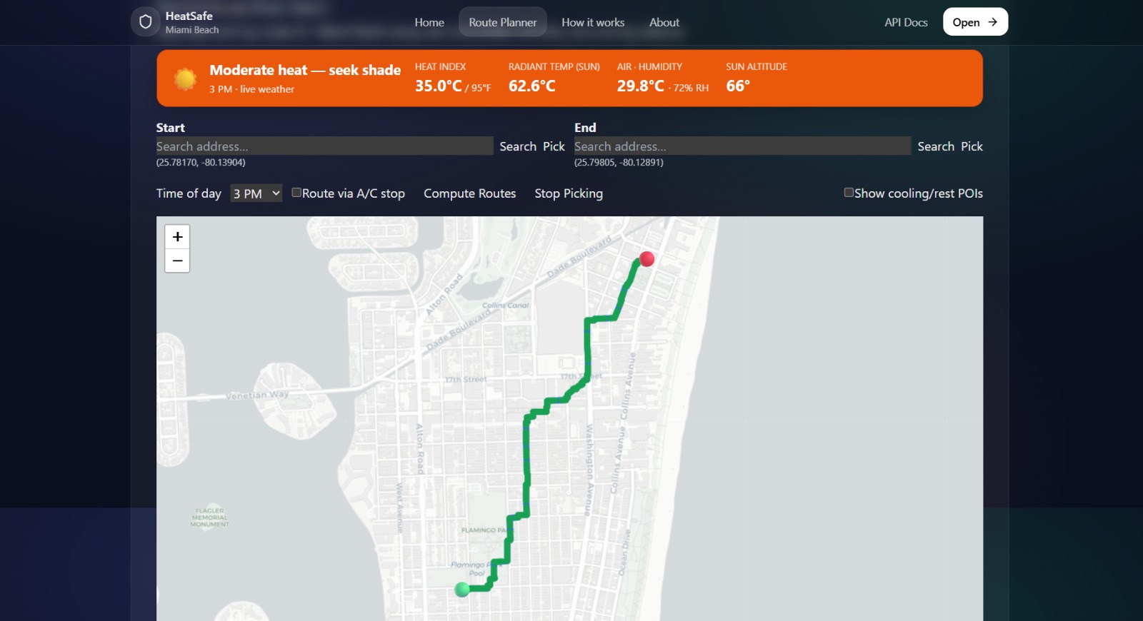 HeatSafe — Heat-Risk Urban Routing Application